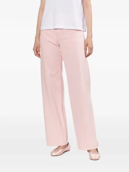 Τζιν με φαρδύ μπατζάκι Helmut Lang κλασικό σχέδιο με πέντε τσέπες ροζ