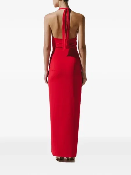 Rochie maxi Baobab cu volane roșu