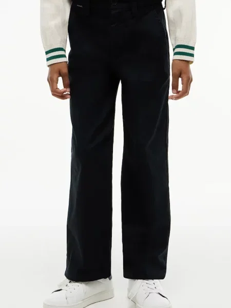 Tommy Hilfiger pantaloni chinos pentru copii din cu negru