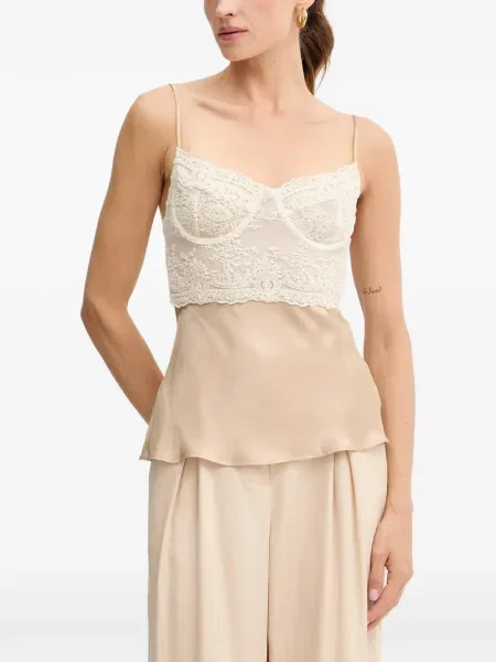 Top Bardot din dantelă