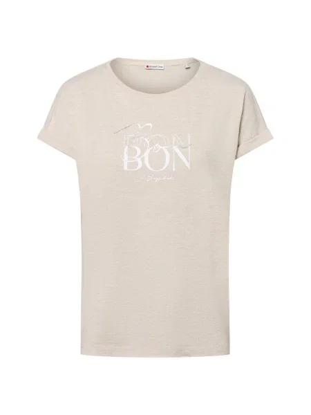 Street One Koszulka Kobiety Sztuczne włókno marmurkowy 36 beżowy