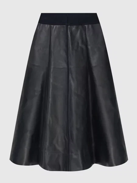 Шкіряна спідниця міді Jil Sander синя