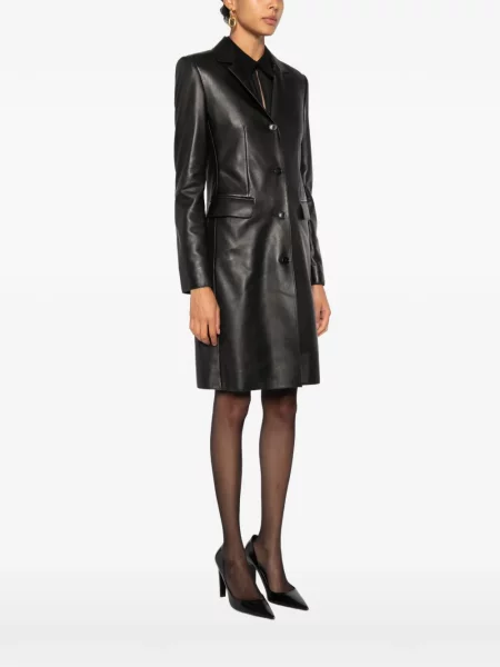 Palton Gucci din piele negru