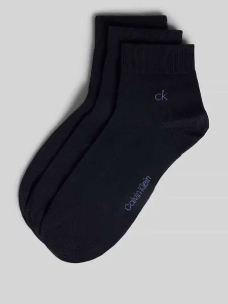 Skarpety z mieszanki bawełny w zestaw 3 szt. Ck Calvin Klein granatowe
