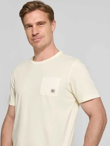 T-shirt z okrągłym dekoltem Lerros biała