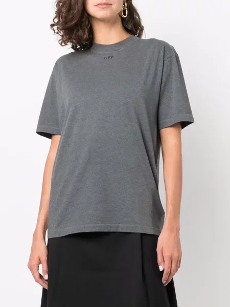 Tricou Off-white cu autograf alb
