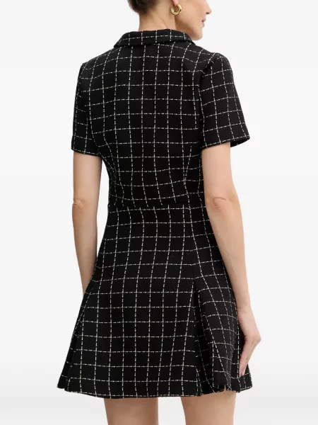 Rochie mini Morgan în carouri negru