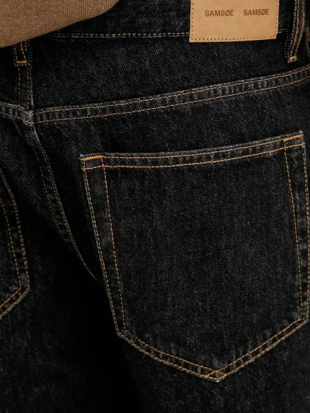 Pantaloni scurți din denim Samsøe Samsøe negru