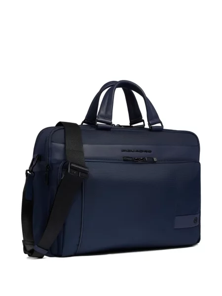 Bőr laptoptáska Piquadro kék
