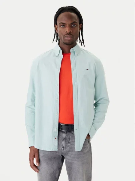 Košile Tommy Jeans zelená