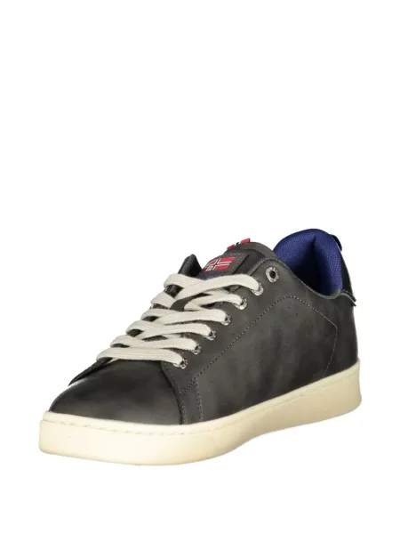 Sneakerși Norwegian Rain cu șireturi din dantelă cu autograf negru
