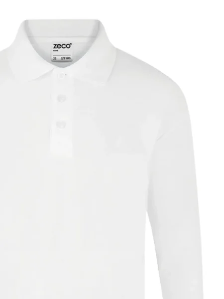 Koszulka polo dziecięca Zeco Schoolwear biała