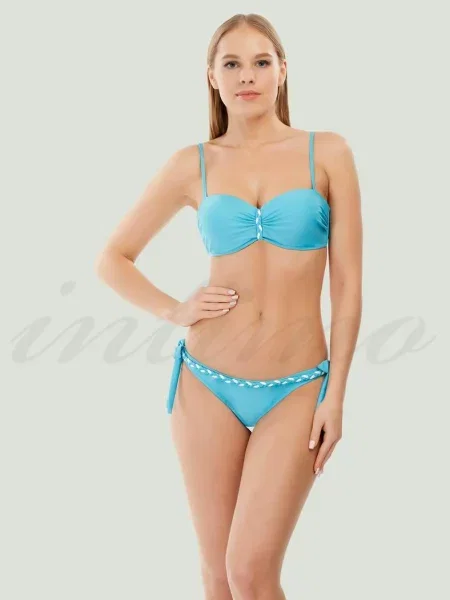 Купальник push up плавки бикини блакитний