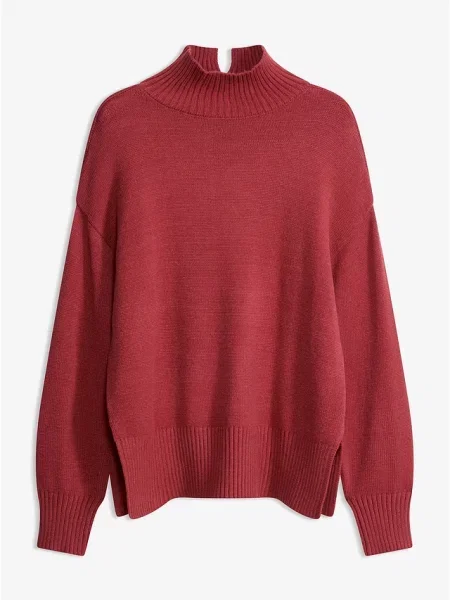 Sweter z mieszanki czerwony