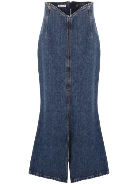 Fustă din denim Bally albastru