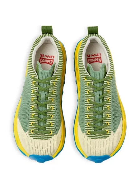 Sneakerși Camper cu dungi verde