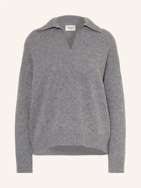 Weekend Max Mara Pletená Polokošile Agre šedá