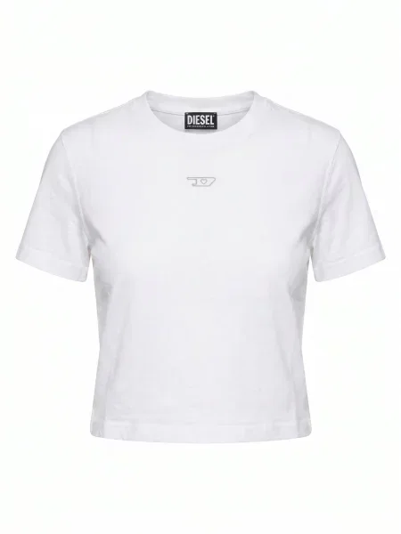 DIESEL Tricou CROPPED' alb