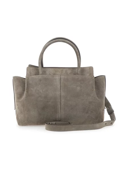 Shopperka Tod's skórzana szara