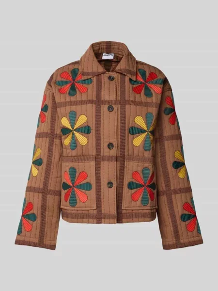 Kurtka w stylu patchworkowym z wykładanym kołnierzem Jake*s Casual