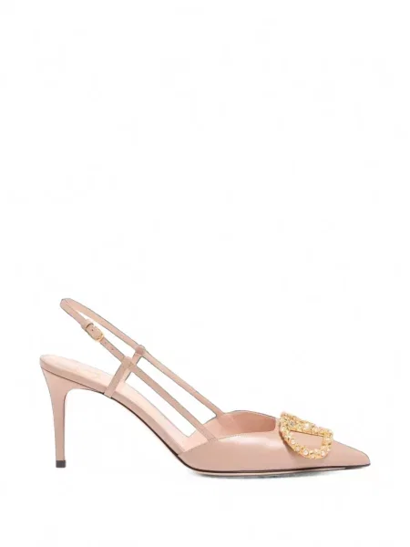 Pantofi cu toc Valentino Garavani slingback cu autograf