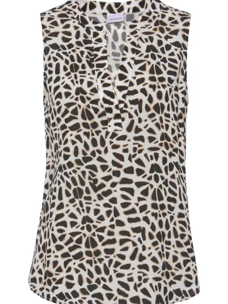 LASCANA Bluză crem negru