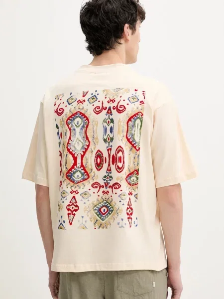 Desigual tricou din WISCONSIN barbati cu imprimeu bej