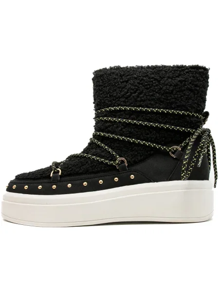 TWINSET Bocanci | piele | shearling cu adaos de lână negru