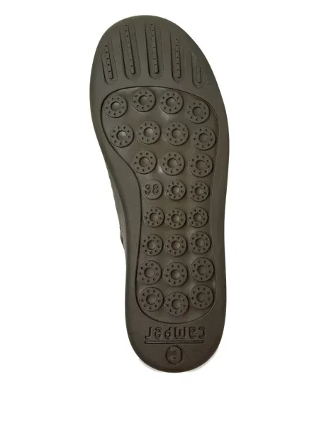 Sneakerși Camper cu șireturi din piele verde