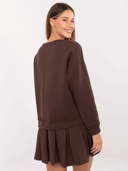 Rochie Rue Paris de costum maro