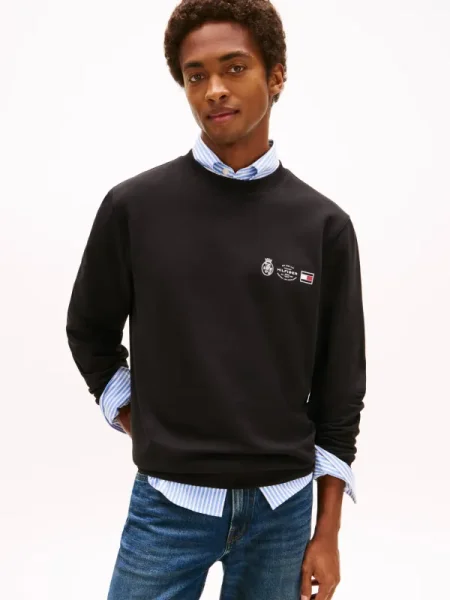 Tommy Hilfiger Hanorac | Relaxed fit negru