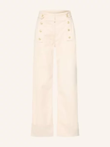 Claudie Pierlot Jeansy Wide Leg beige beżowe