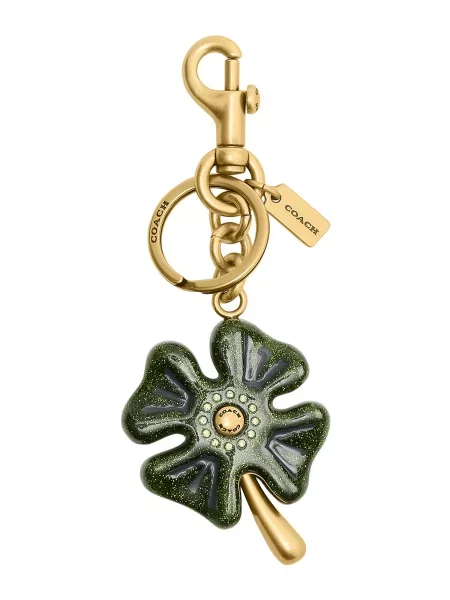 COACH Obesek za ključe zlata / temno zelena