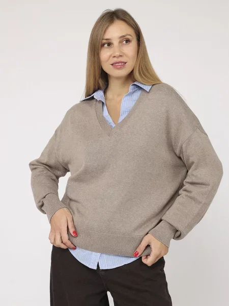 Джемпер YUKI бавовна/акрил бежевий
