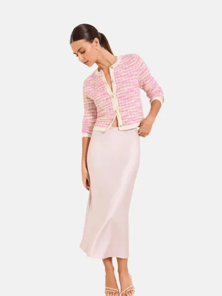 Lipsy Geacă tricotată deschis / mov orhidee / roz bej