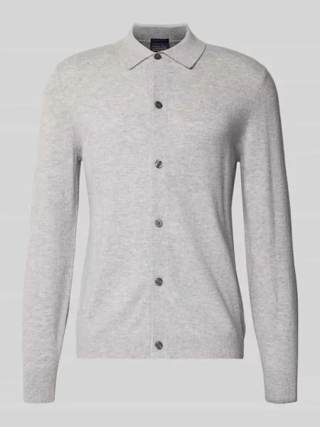 Kardigan rozpinany z mieszanka bawełny i kaszmiru Christian Berg Men