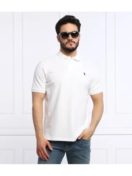 Tricou polo Polo Ralph Lauren clasic alb