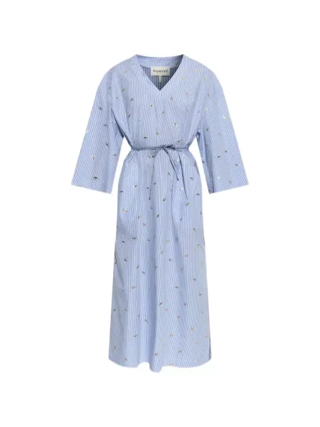 Rochie midi Munthe cu dungi cu imagine albastru