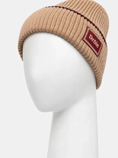 Drôle de Monsieur Vlnená čiapka Le Bonnet Laine béžová