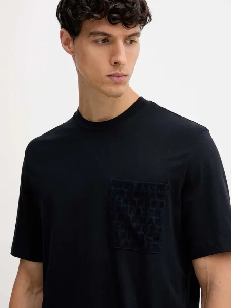 Футболка Armani Exchange з принтом синій