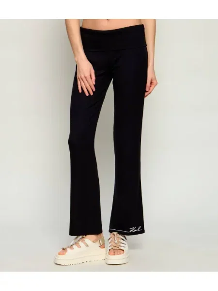 Karl Lagerfeld Jeans Pantaloni de trening | flare fit negru