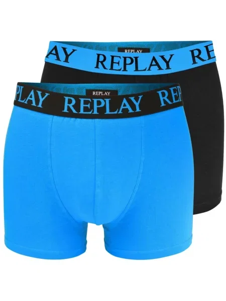 REPLAY Chiloți sport azuriu negru