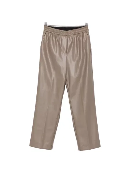 Pantaloni Nude din piele gri