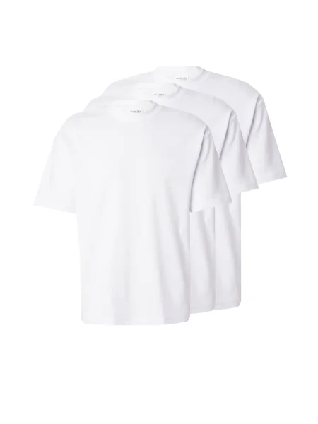 SELECTED HOMME Tricou SLHLOOSEOSCAR' alb