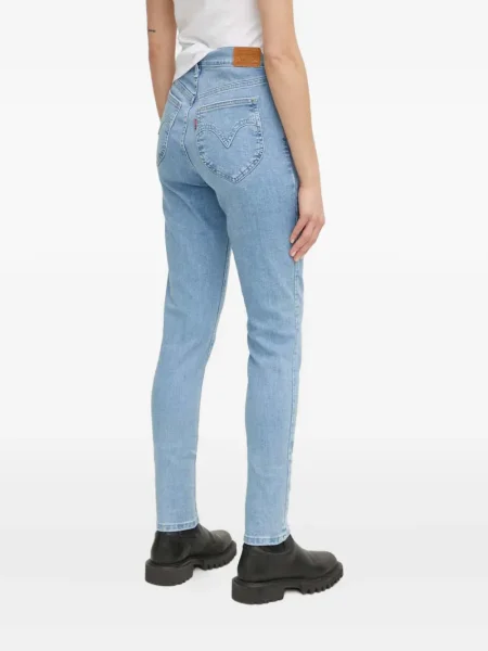 Карирани дънки straight leg Levi's® с шипове кафяво