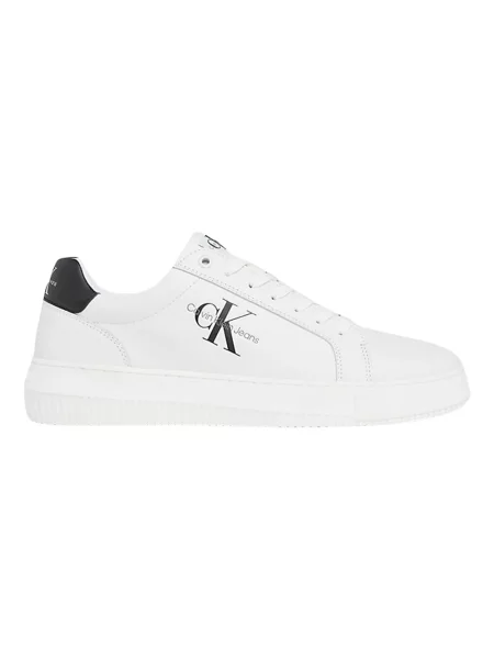 Trampki Calvin Klein Jeans z nadrukiem casual sznurowane białe
