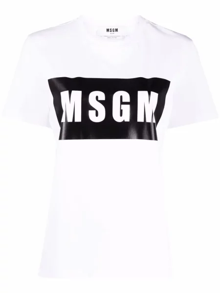 Tricou Msgm cu imagine alb