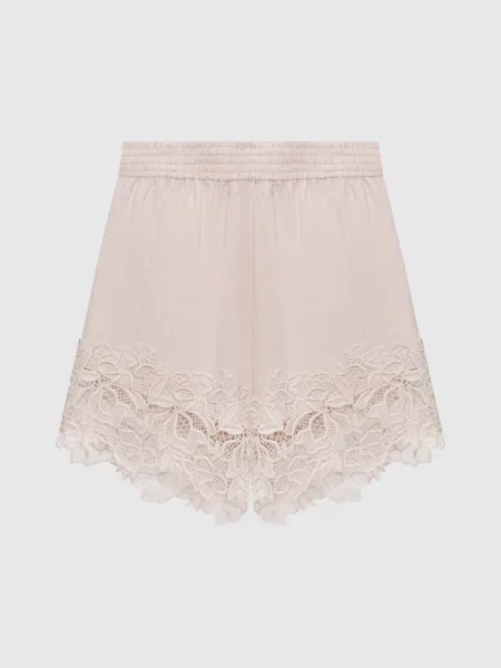 Льняные шорты Ermanno Scervino Life розовые