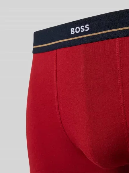 Majtki i obcisłe bokserki z mieszanki bawełny w model Essential' Boss niebieskie
