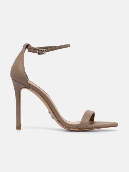 Шкіряні босоніжки Steve Madden коричневі